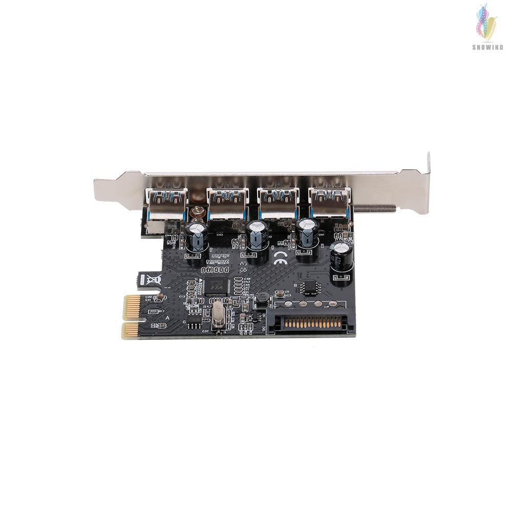 Card chuyển đổi PCI Express to USB 4 cổng 3.0 | Card PCI EX to USB 3.0 4 cổng