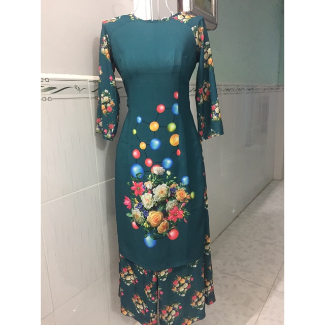 BỘ ÁO DÀI CÁCH TÂN - Lụa Thái Tuấn (Công + Vải)