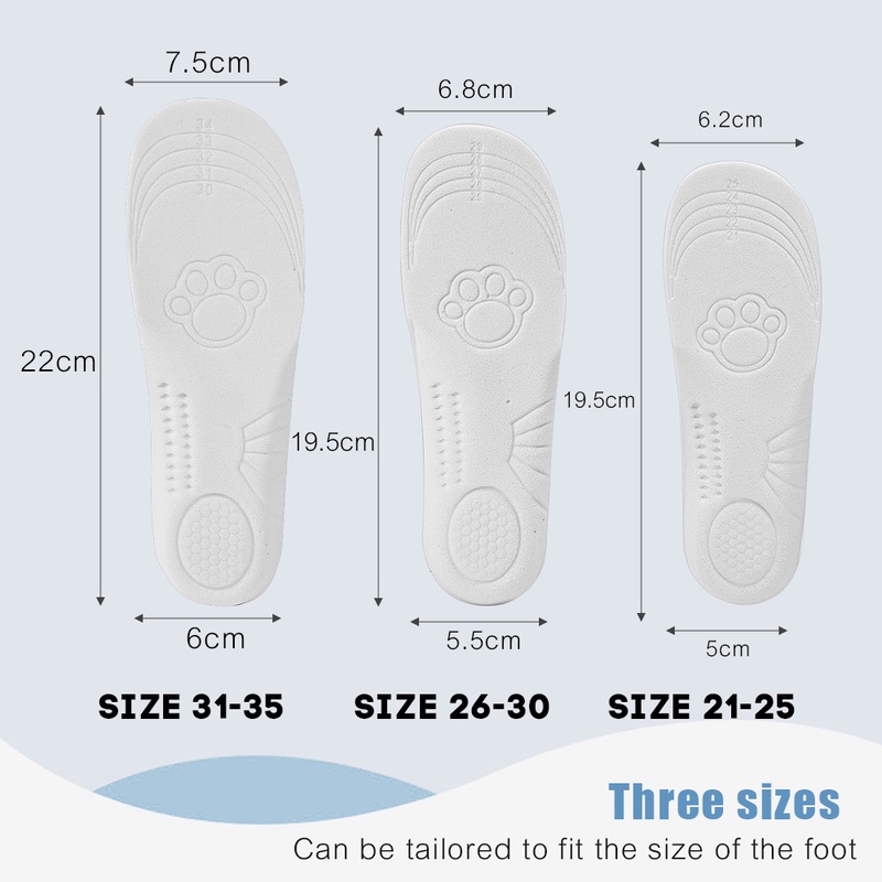 Miếng Lót Giày Mát Xa Chống Trượt Thấm Hút Mồ Hôi Dành Cho Trẻ Em