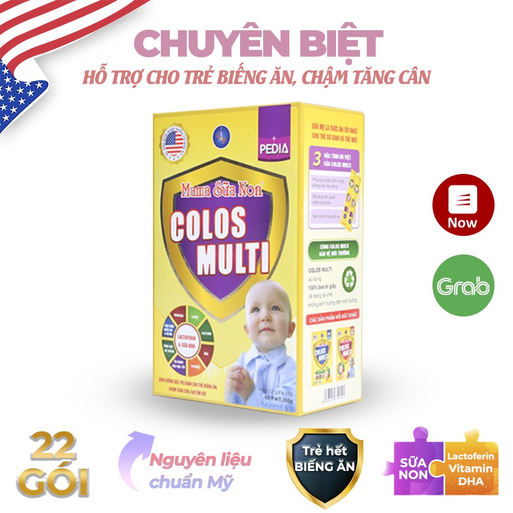 Mama Sữa Non Colos Multi Pedia Hộp 352g - Dành cho trẻ biếng ăn, chậm tăng cân