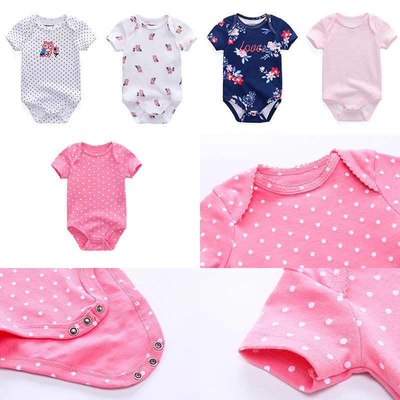 8PCS Bodysuit cho bé bodysuit cho bé gái Body chip bé trai 100% cotton set body chip bé trai Jumpsuit sơ sinh