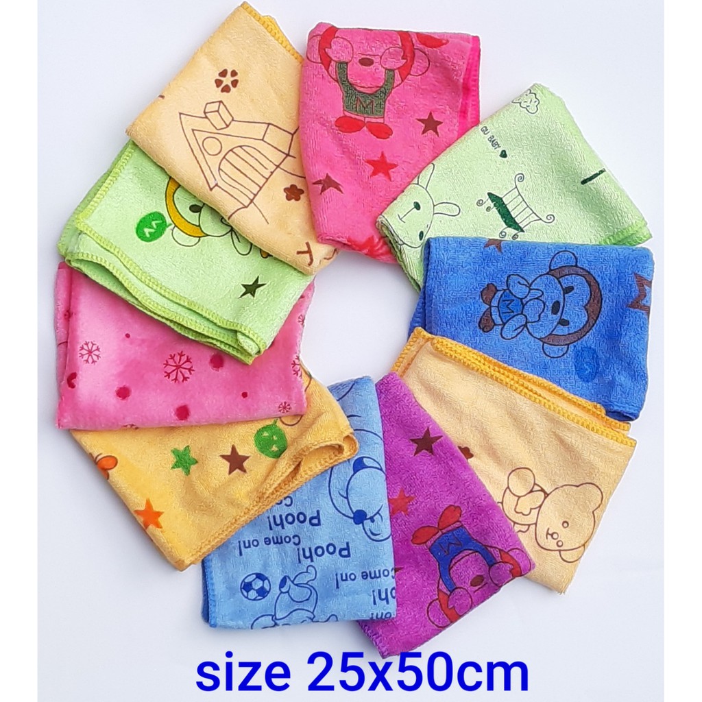 [8cái] Khăn lau mặt siêu mềm mịn cao cấp 25x50cm