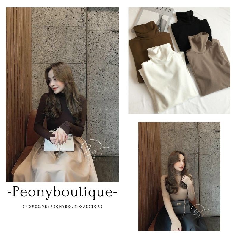 Áo Thun Dài Tay Cổ Lọ 🌺 Áo thun nữ dài tay body style Korea cổ lọ basic SIÊU HOT 🌺 | BigBuy360 - bigbuy360.vn