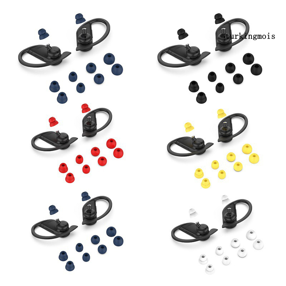 Set 8 Nút Nhét Tai Nghe Bluetooth Nhét Tai Bằng Silicon Mềm Cho Powerbeats Pro / 3