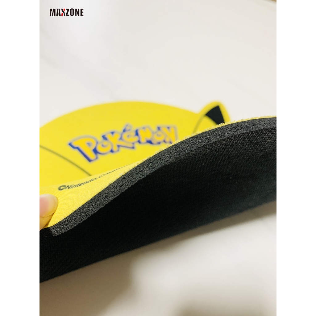 Maxzone Thảm Lót Chuột Bluetooth Không Dây Hình Pikachu Đáng Yêu Cho PC Laptop