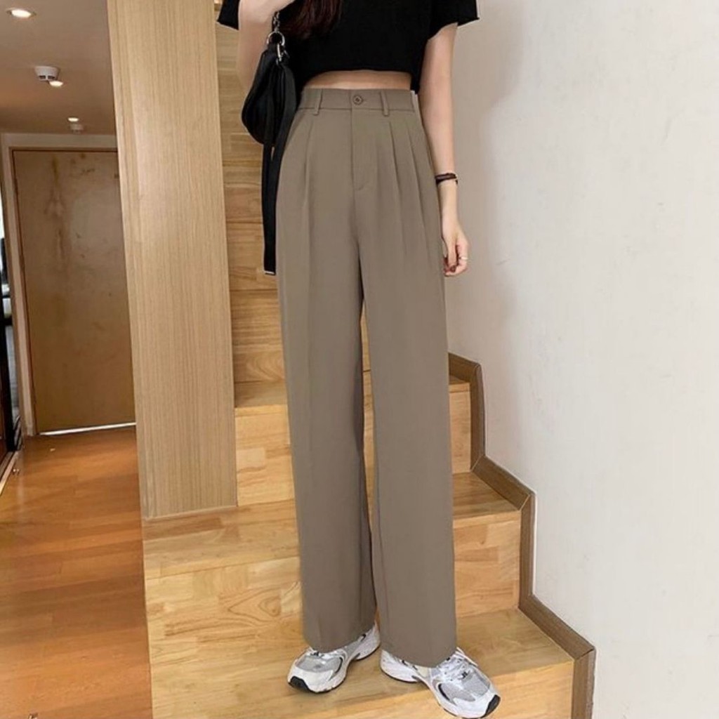 Quần Âu Nữ Ống Rộng 🐲 Quần Âu Nữ Lưng cao Dáng suông Phong Cách Thời Trang Cao Cấp🍄 | BigBuy360 - bigbuy360.vn