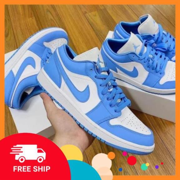 [FREESHIP-BẢO HÀNH 12 THÁNG] Giày Thể Thao AIR JORDAN 1 Low Cổ Thấp  Xanh Biển Cực Đẹp CỰC ĐẸP