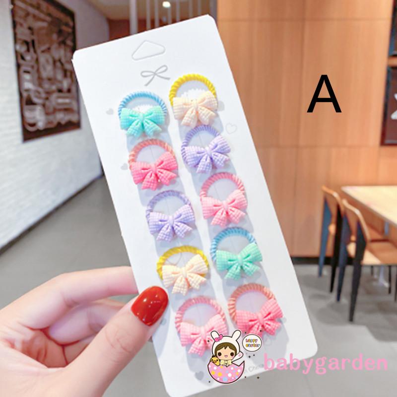 Bộ dây buộc tóc hình vương miện/trái cây dễ thương cho bé gái