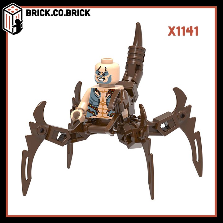 Spider Man Into The Spider Verse Mô hình Siêu Anh Hùng King Pin Green Goblin Scorpion Spider Gwen Minifigure X0241