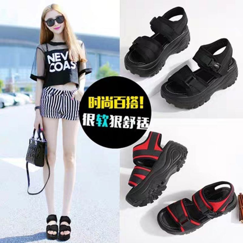 Dép sandal nữ đế 7cm hai cá tính