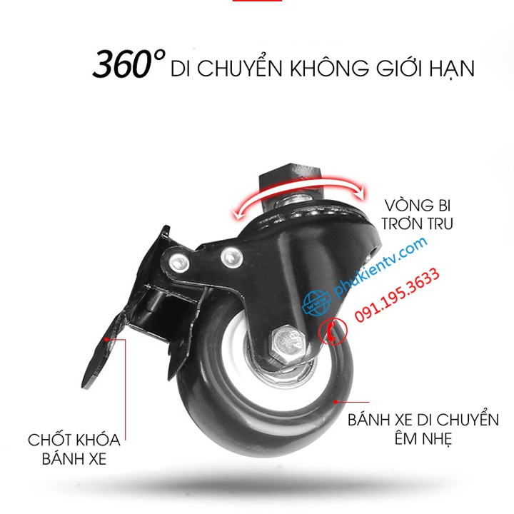 Giá Treo Tivi Di Động 1700 32 - 43 - 50 - 55 - 65 - 70 Inch Cột Treo Tivi Có Bánh Xe Chuyên Dụng Ưu Việt Hơn NB AVA1500