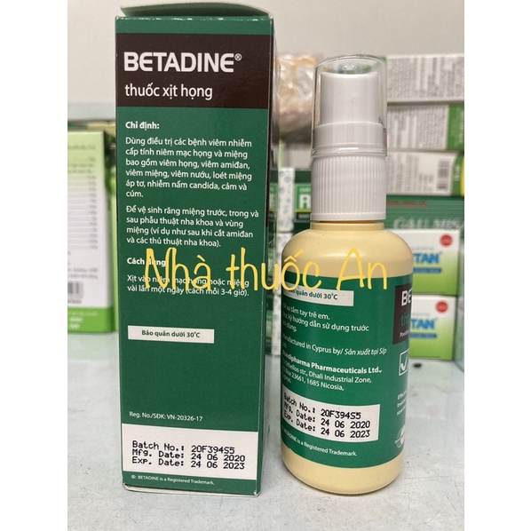 Betadine xịt họng 50ml