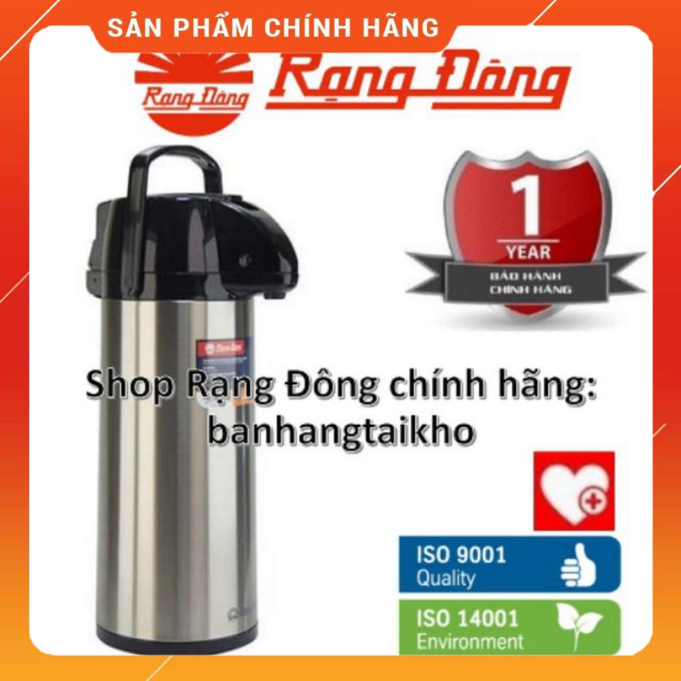 Phích nước Rạng Đông cao cấp 2,5 lít có cần bơm, đế xoay 360 độ, 2545ST1.E KATE19