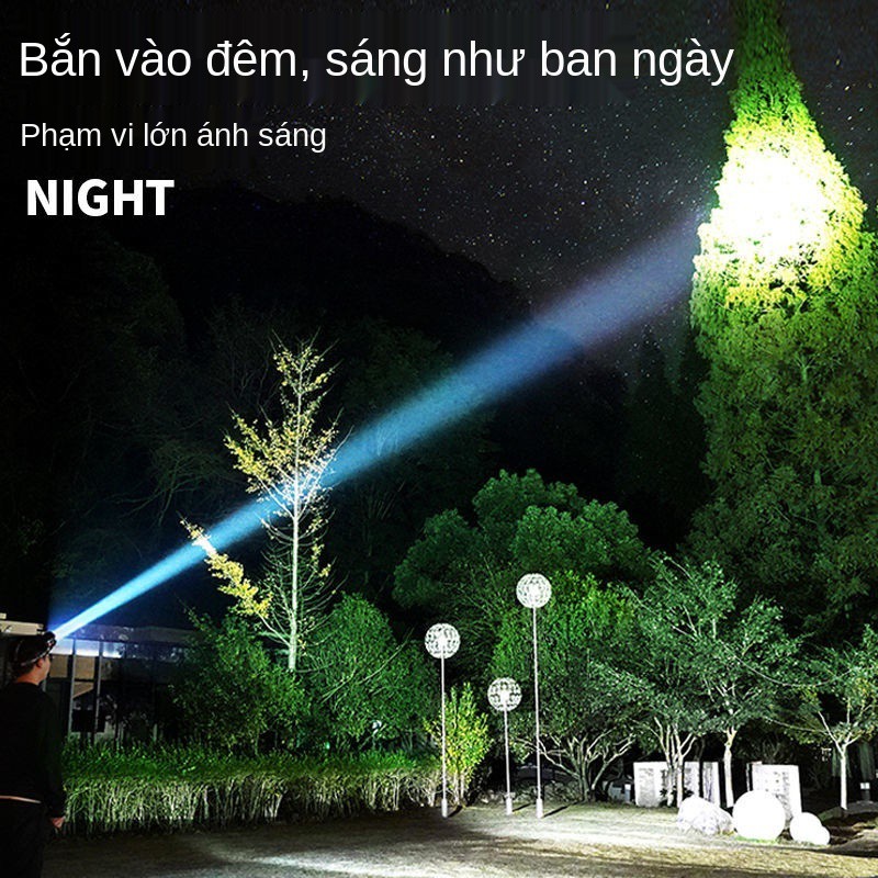 Đèn pha LED siêu sáng có thể sạc lại ánh mạnh của thợ mỏ gắn trên đầu xenon công suất cao pin dài hoạt động ở ch