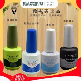 Sơn móng gel Liên kết Base và Top Coat, Top Lì Vinimay siêu bền