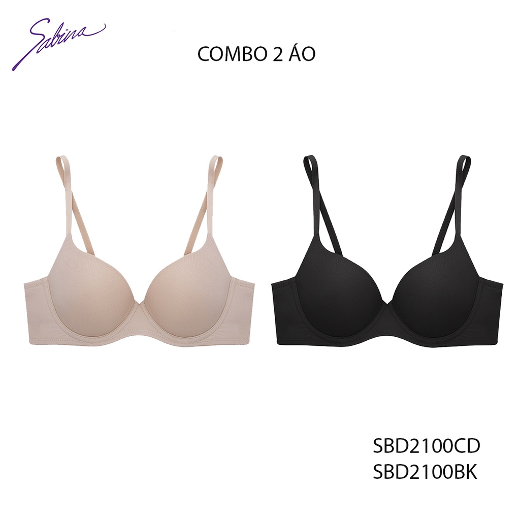 Combo 2 Áo Lót Mút Mỏng Có Kèm Miếng Mút Rời Phù Hợp Ngực Vừa Và Lớn Perfect Bra By Sabina SBD2100