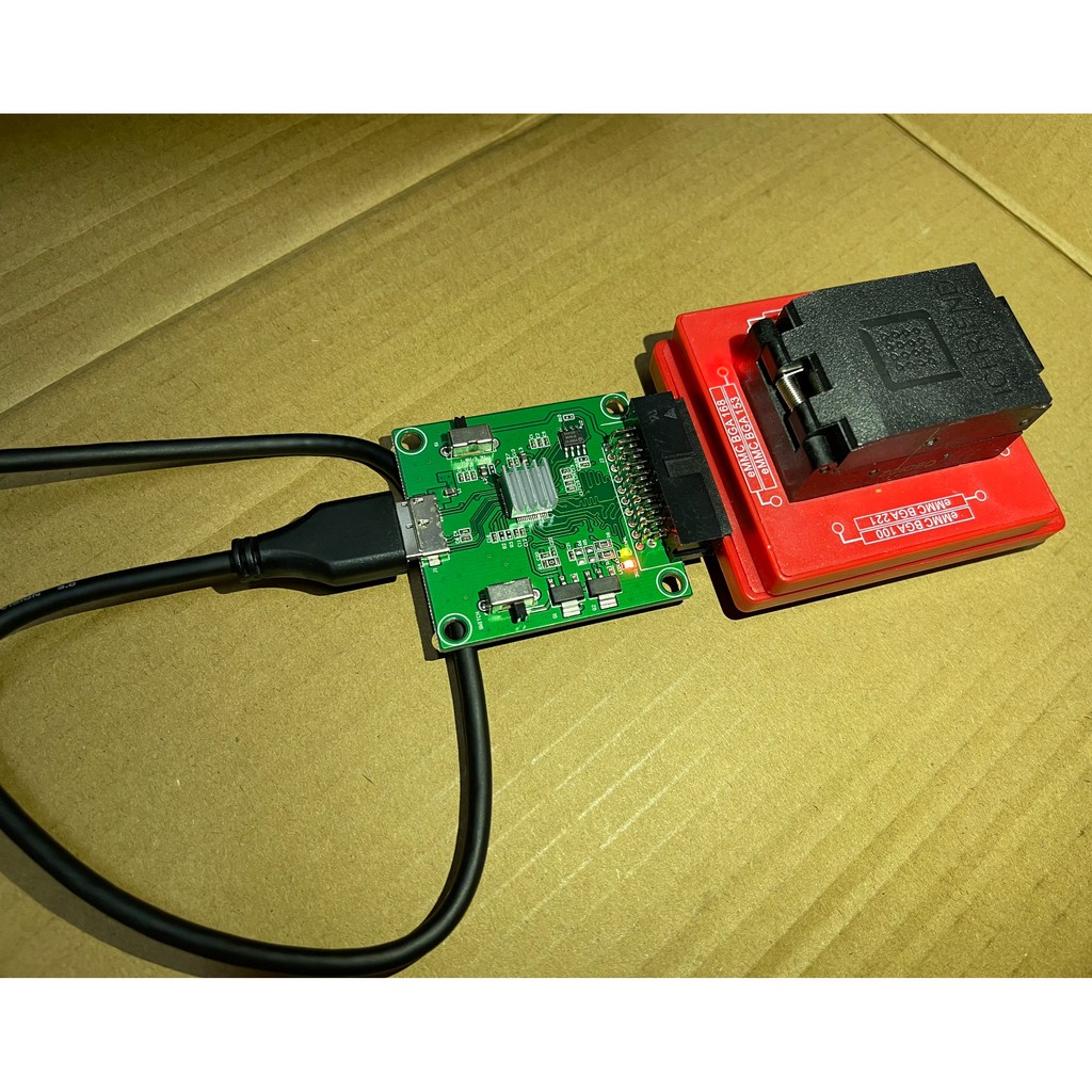 Bộ kết nối Hydra eMMC ISP hỗ trợ các tool làm bộ nhớ
