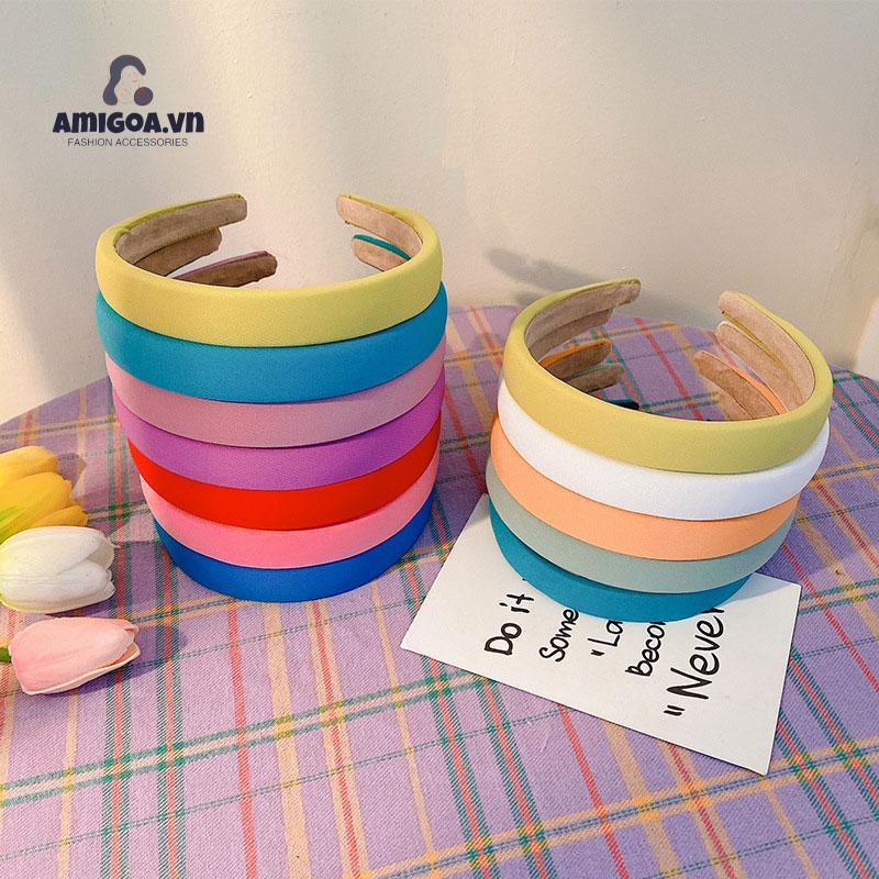 Băng Đô Cài Tóc Dạng Nhấn Màu Kẹo Ngọt Đơn Giản