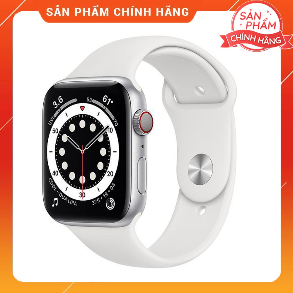 Đồng Hồ Thông Minh Apple Watch Series 6 Stainless Steel Case with Sport Band(Viền Thép & Dây Cao Su)-Hàng Mới Chính Hãng