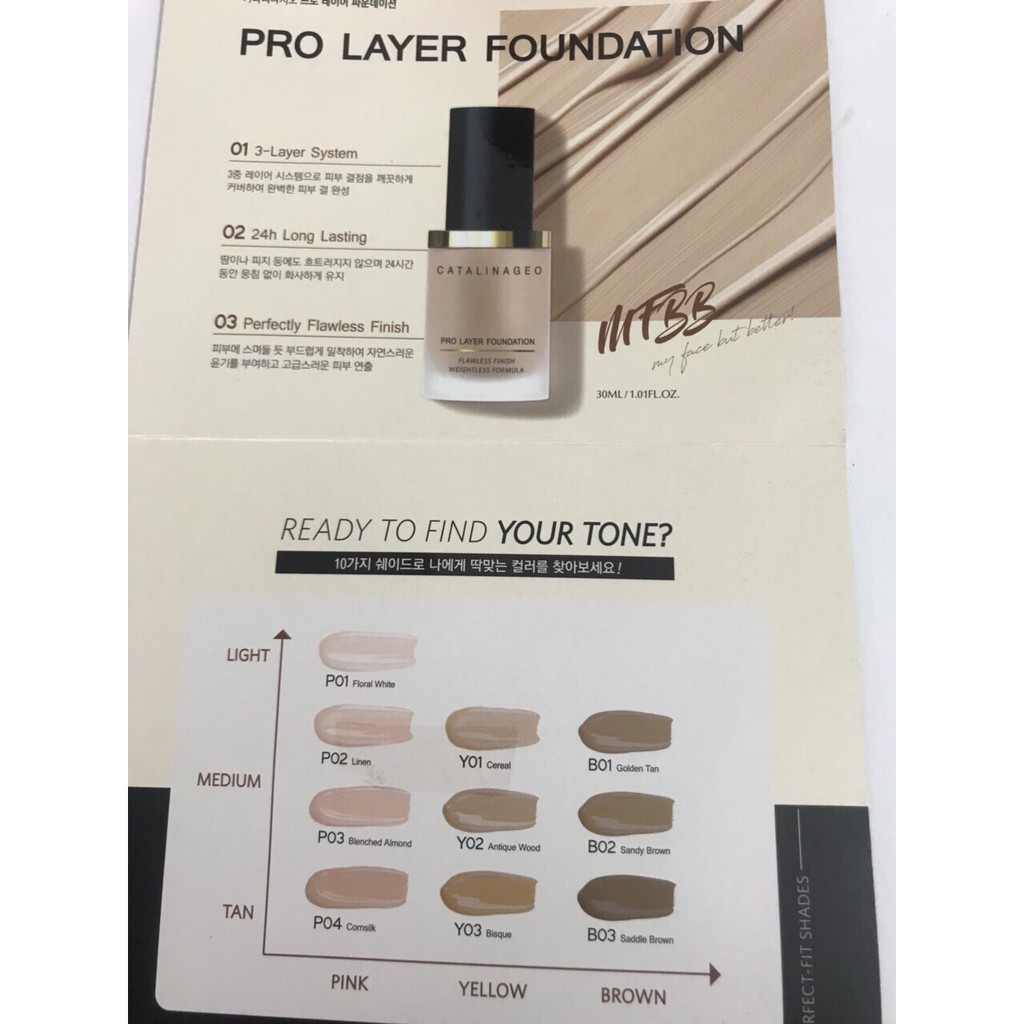 Kem nền hoàn hảo Catalina Geo Pro Layer Foundation 30ml