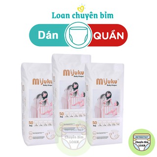Combo 50 Miếng Bỉm Quần Mijuku Cao cấp Nhật Bản M100/L100/XL100/XXL100
