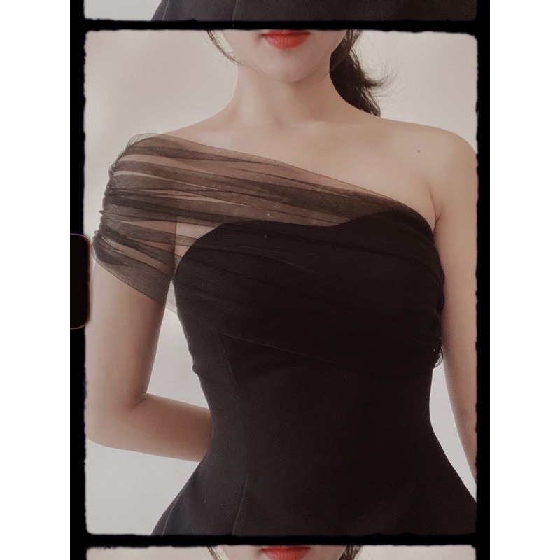 🖤🖤🖤 Áo đi tiệc dáng pelum phối lưới | BigBuy360 - bigbuy360.vn