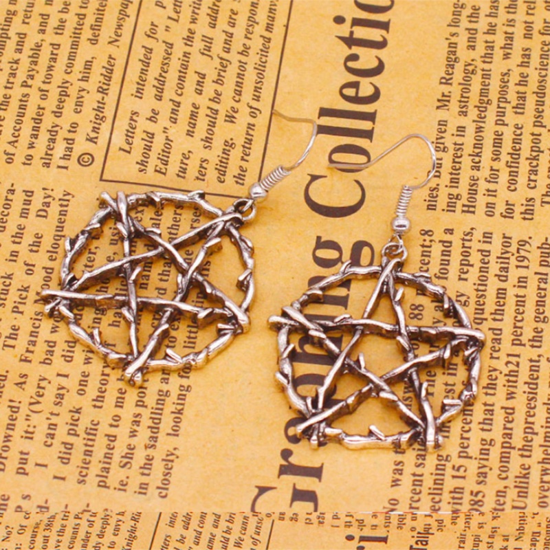 Bông Tai Bùa Hộ Mệnh Hình Ngôi Sao Năm Cánh Bảo Vệ Cho Nữ