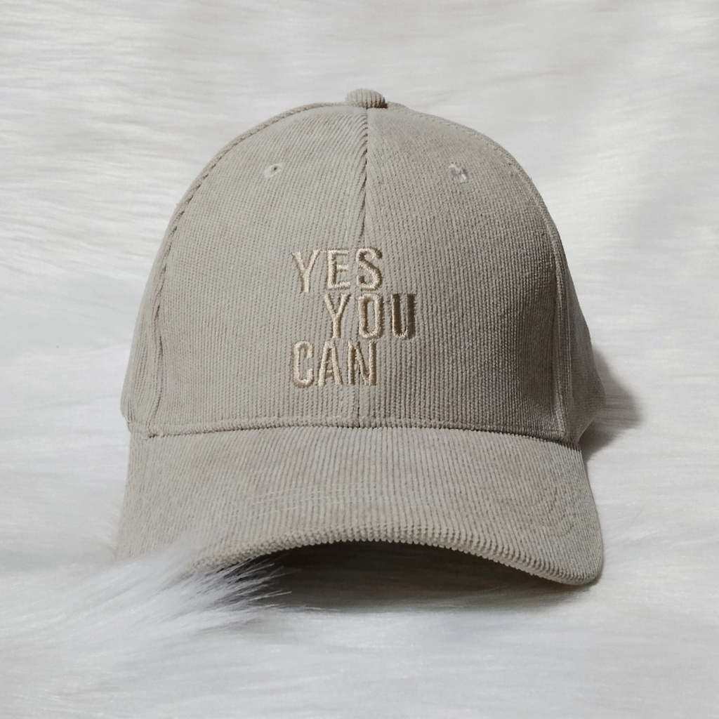 Mũ lưỡi trai, nón kết cao cấp nam nữ đẹp thêu chữ Yes you can phong cách Ulzzang unisex mã số K01