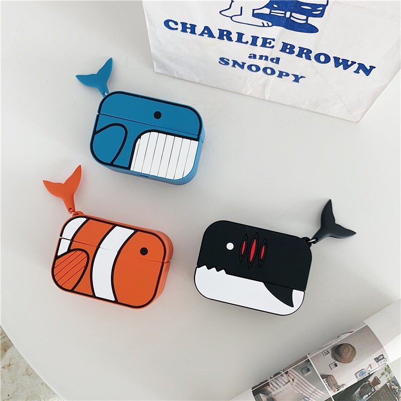 Ốp Airpods 1 , 2,3, pro cá voi xanh siêu đáng yêu