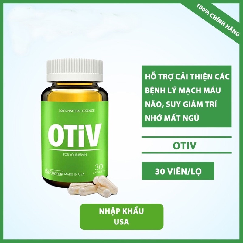 Viên Uống OTIV - Phòng Ngừa Và Hỗ Trợ Cải Thiện Tình Trạng Sa Sút Trí Tuệ, Suy Giảm Trí Nhớ Hộp 30 viên - Cobo Pharmacy