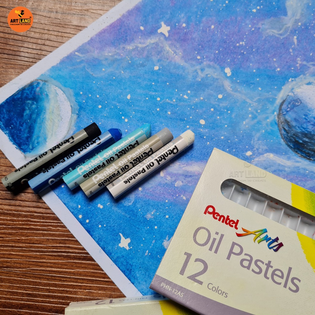 Hộp Sáp Dầu Pentel Oil Pastel 12 Colors Xinh Lung Linh