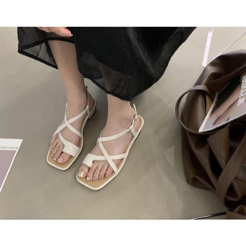 Sandal bệt bigsize xỏ ngón đan chéo size 35-43