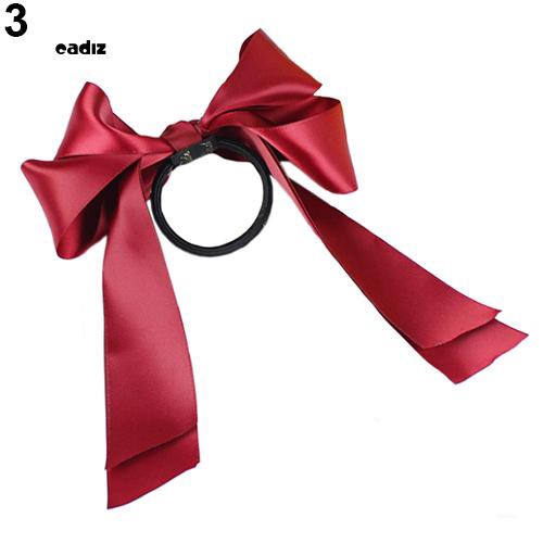 Dây buộc tóc đuôi gà đính nơ ruy băng