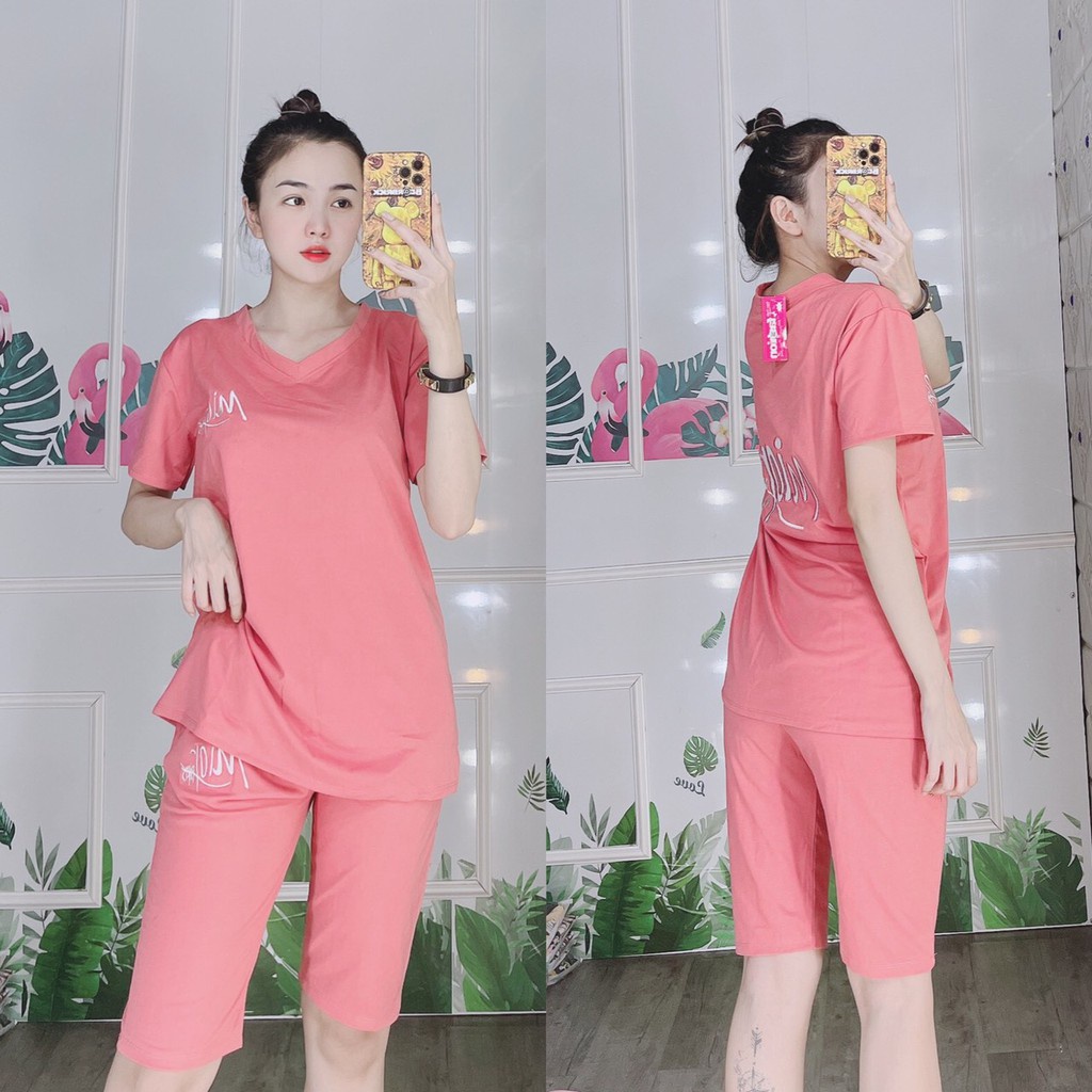 Đồ Bộ Mặc Nhà Đẹp, Đồ Bộ Thun Cotton Co Giản Siêu Xinh Mior Satiny DB16.