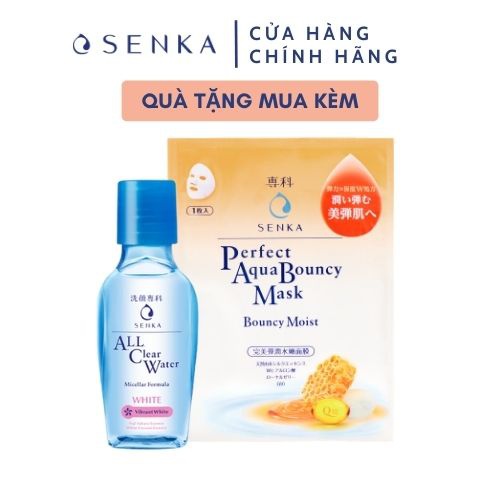 [HB Gift] Bộ đôi nước tẩy trang và mặt nạ cấp ẩm đàn hồi Senka | BigBuy360 - bigbuy360.vn