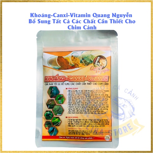 Khoáng Canxi Vitamin Quang Nguyễn 100gr - Bổ Sung Các Chất Cần Thiết Cho Chim Cảnh