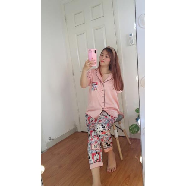 Đồ Bộ Pijama Satin Tay Ngắn Quần Dài Cao Cấp Bigsize XL Form 62-72KG | BigBuy360 - bigbuy360.vn
