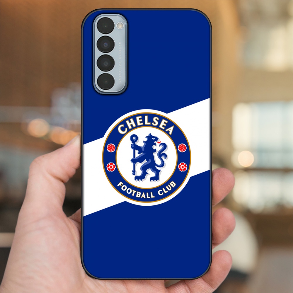 Ốp lưng Oppo Reno 4 Pro viền đen in hình Chelsea FC