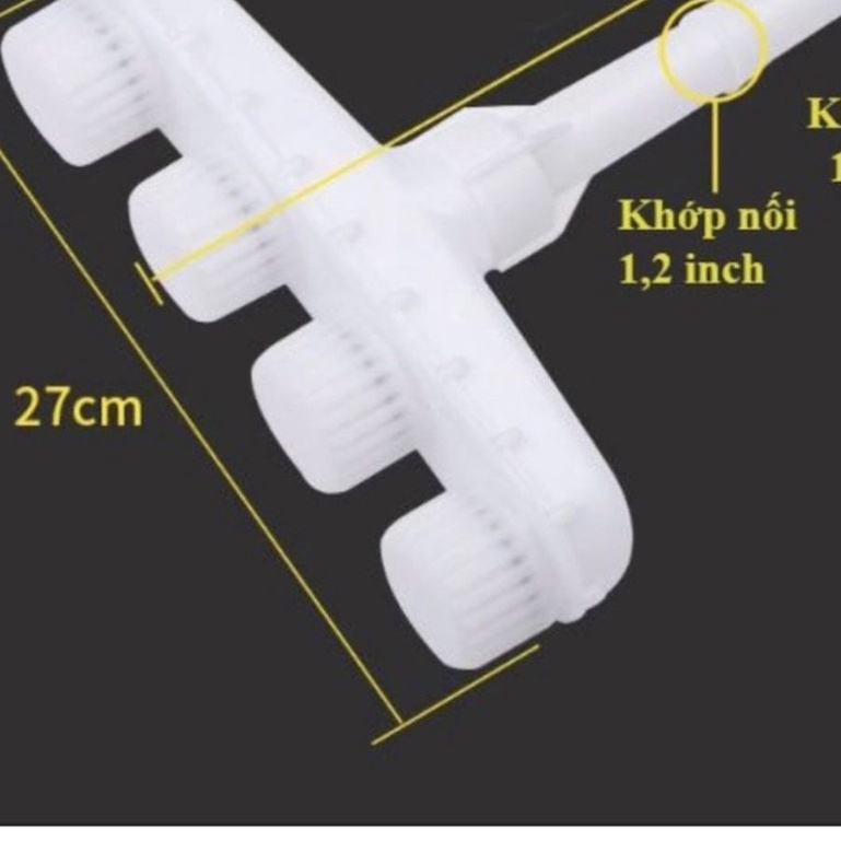 Đầu Vòi Xịt Loại Tăng Áp, Vòi phun nước đa năng phun sương tưới cây nông nghiệp 4 đầu bằng nhựa Cao Cấp #VOIPHUN