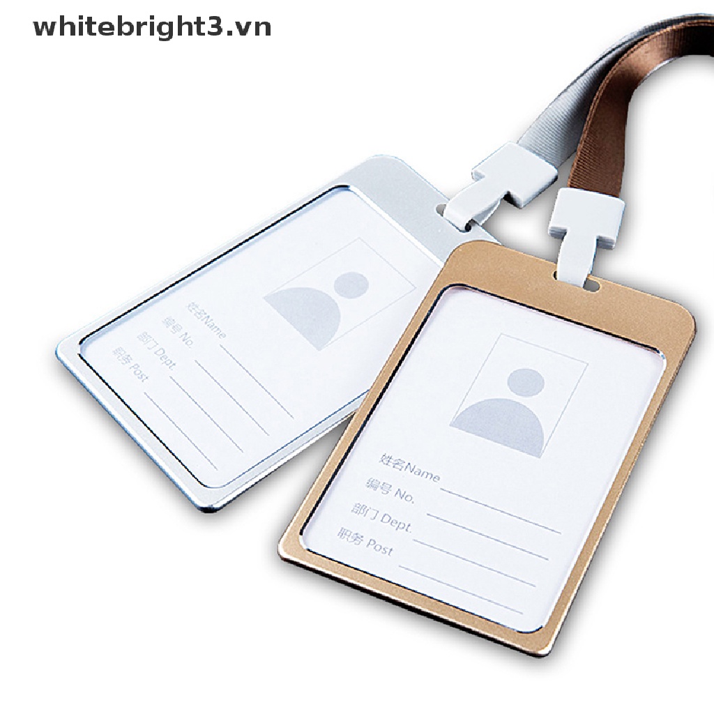 Dây Đeo Thẻ ID Bằng Nhôm Tùy Chỉnh Màu Trắng Cho 3