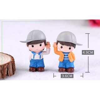 Tượng chibi bé trai trang trí mô hình, tiểu cảnh