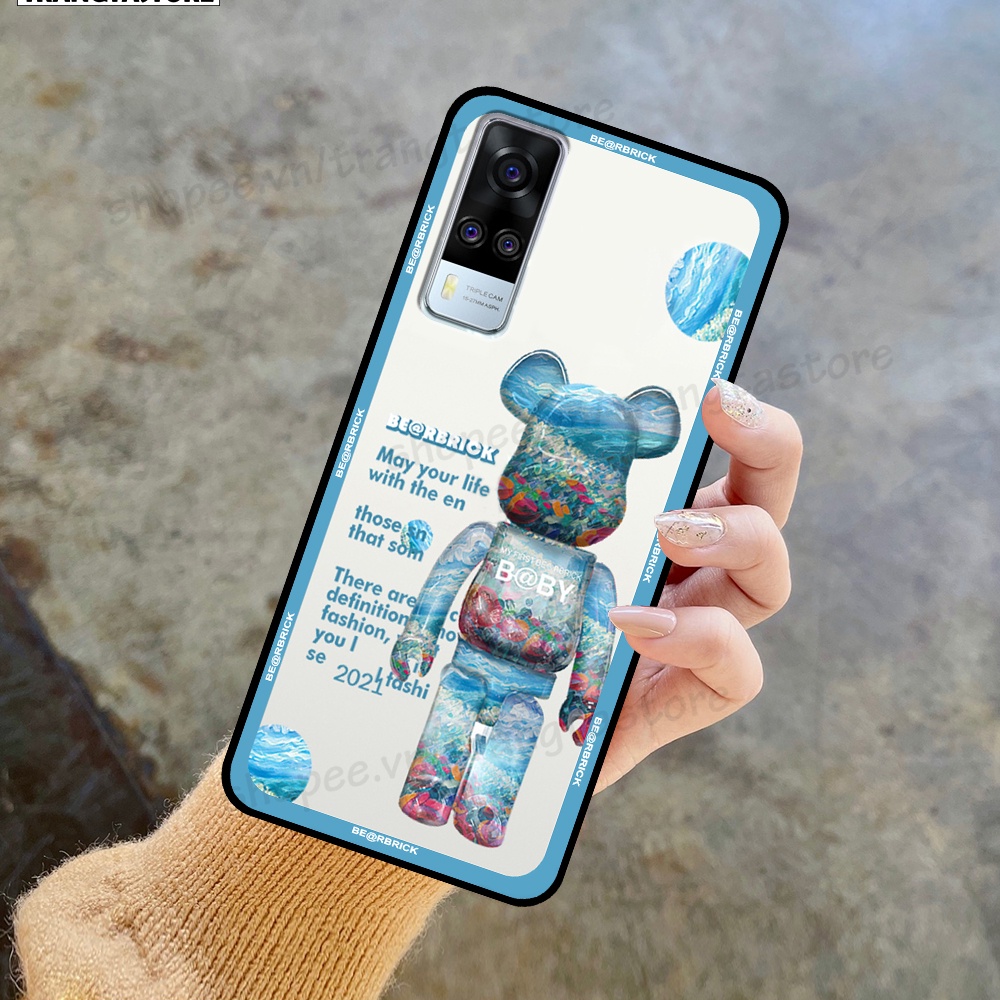 Ốp Vivo Y51 2020 / Y51s / Y72 5G / Y53s in hình gấu Bearbrick,Mountain,xanh,đen,đỏ giá rẻ