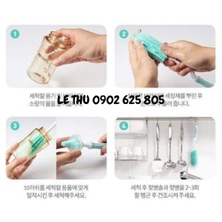 [CHÍNH HÃNG] CỌ RỬA BÌNH SỮA SILICON 100% MOYUUM - KOREA
