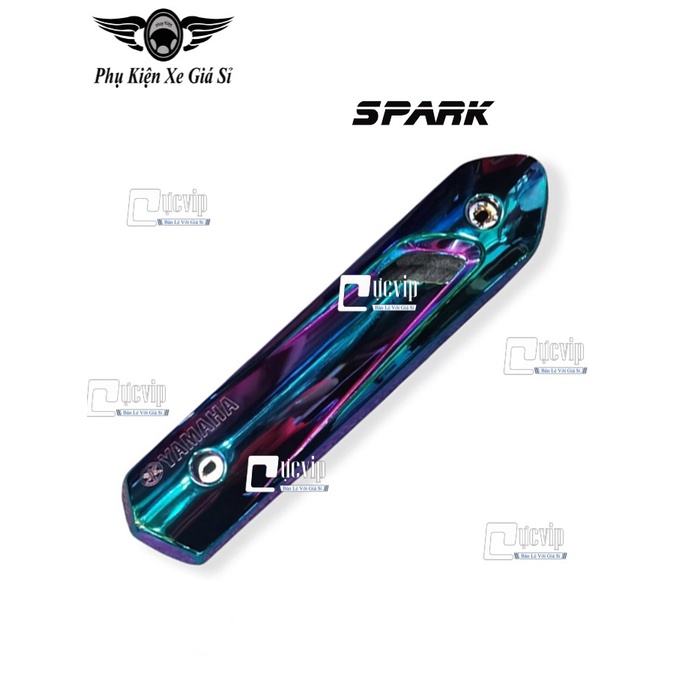 [Giá Siêu Rẻ] Ốp Che Pô Spark Inox 304 Xi Titan 7 Màu (Hàng Cao Cấp) 4676