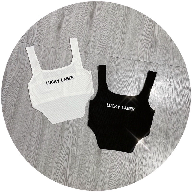 Áo CropTop 2 Dây Khoét Eo Lucky