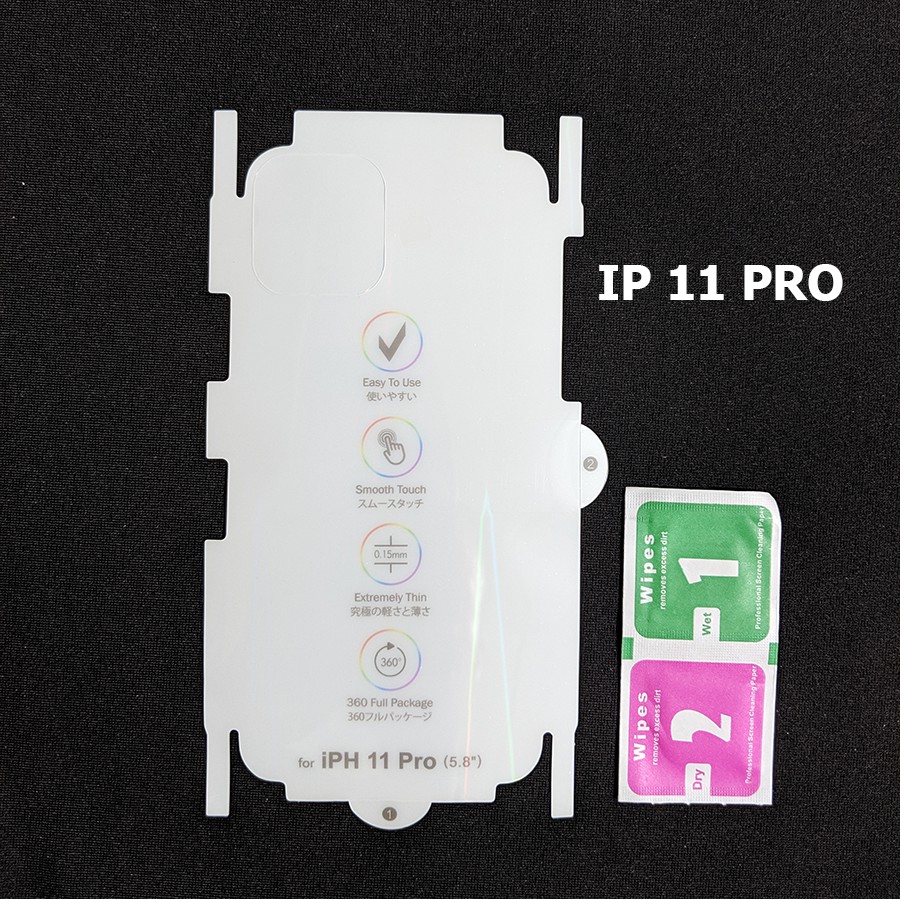 Dán chống xước PPF mặt lưng full viền Iphone 11 Pro