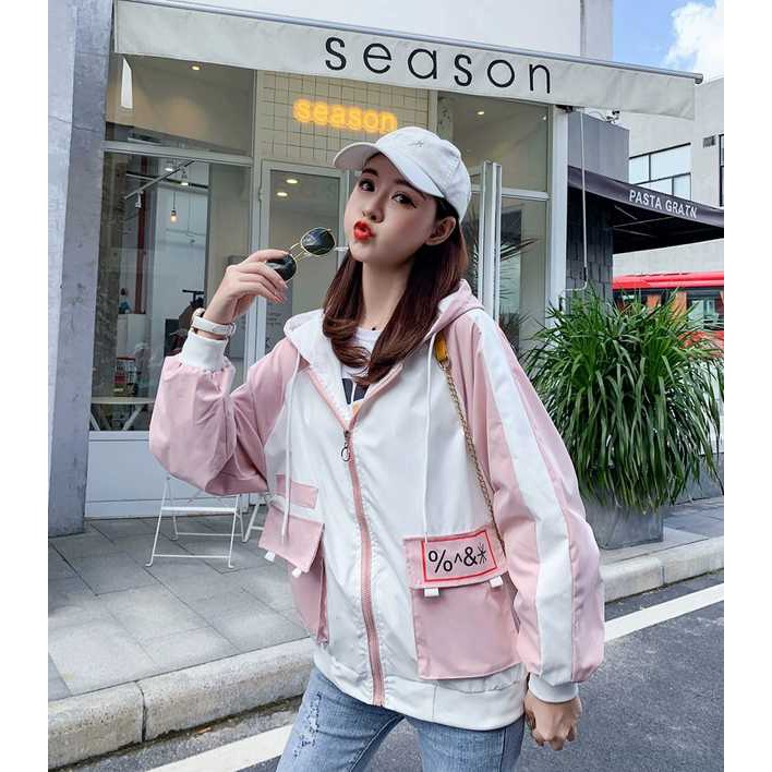 [Giá Sập Sàn] Áo khoác dù nữ form rộng phối chữ số 26 cá tính có nón đẹp | BigBuy360 - bigbuy360.vn