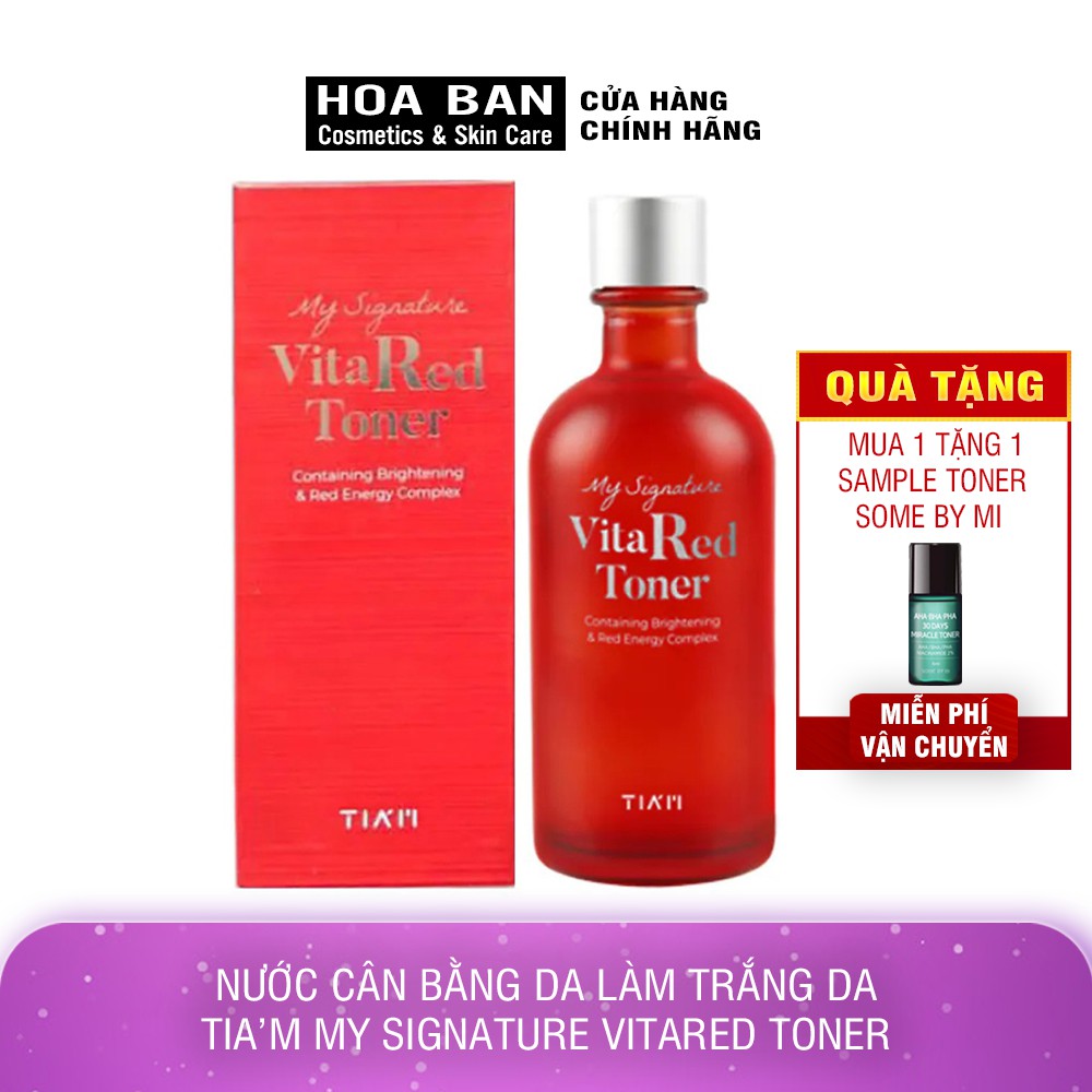 Nước Cân Bằng Da Làm Trắng Da Tia’m My Signature VitaRed Toner 130ml