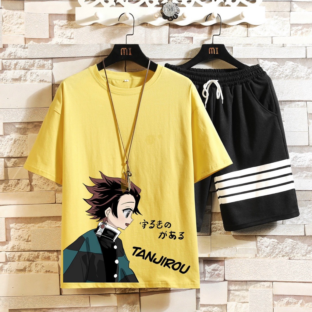 ❤️ GIÁ SỈ ❤️ Bộ Thể Thao Nam TANJIROU - SÉT ĐỒ HÈ QUẦN ÁO NAM NỮ MẶC NHÀ THUN LƯỚI MÈ
