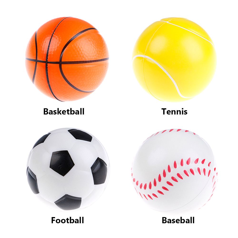 Set 6 quả bóng chày đồ chơi bằng xốp PU 6.3cm giảm căng thẳng